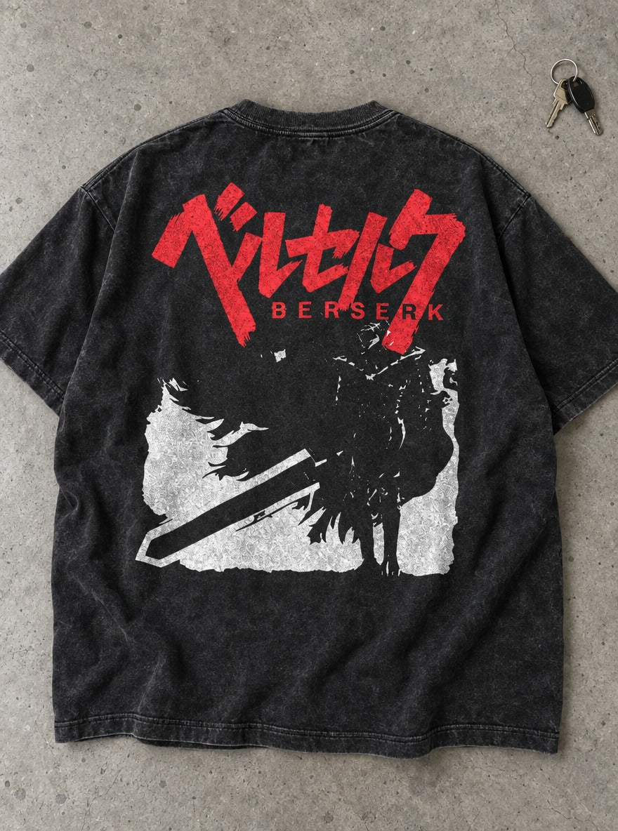 Guts Ink Silhouette – T-Shirt – flat-lay | Berserk