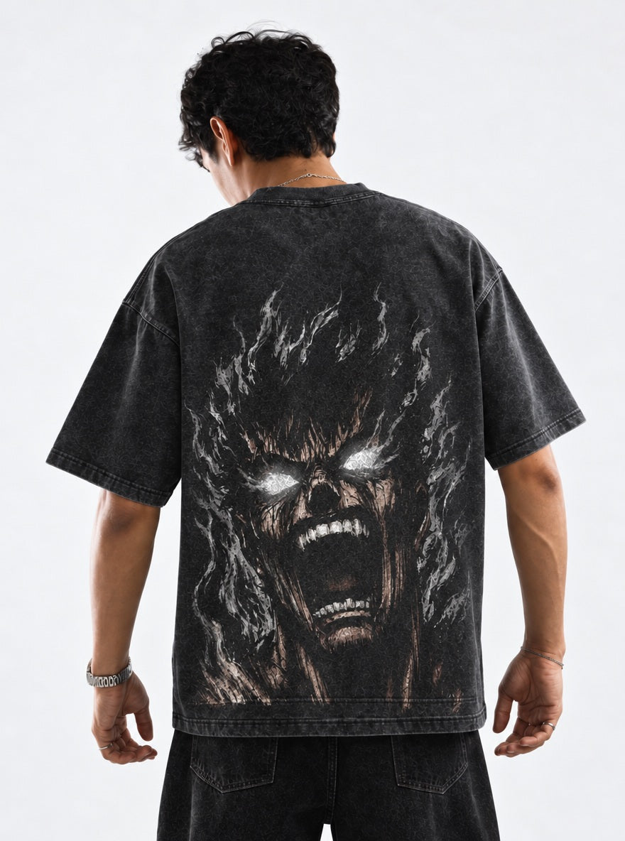 Guts Rage Scream – T-Shirt – model shot | Berserk
