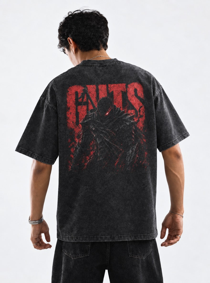 Guts Red Title – T-Shirt – model shot | Berserk