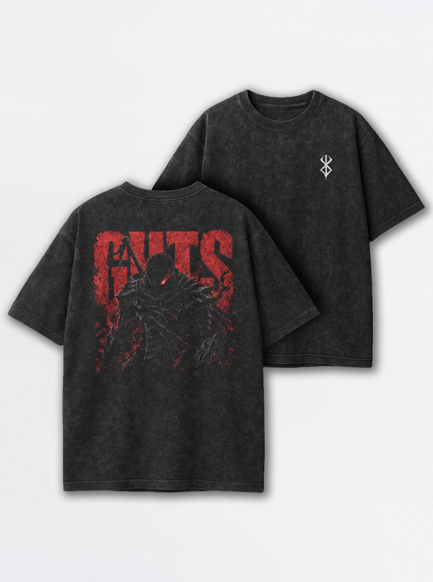Guts Red Title – T-Shirt – mockup | Berserk