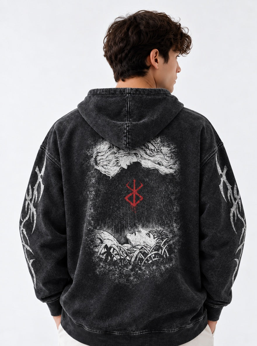 Griffith Guts Mirror – Hoodie – model shot | Berserk