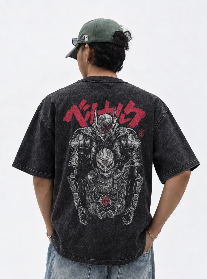 Katakana Armor – T-Shirt – model shot | Berserk