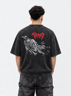 Guts Flowing Cloak – T-Shirt – model shot | Berserk