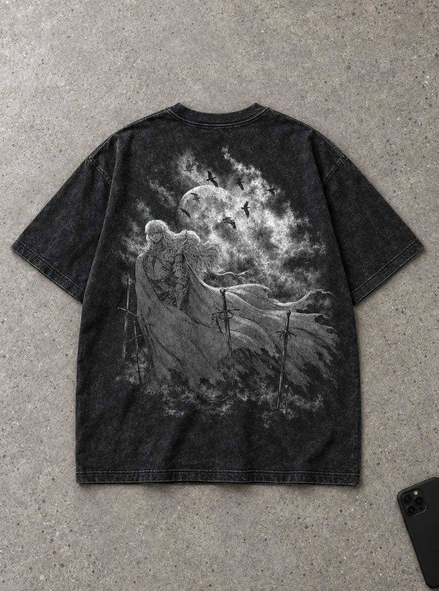 Moonlit Griffith – T-Shirt – flat-lay | Berserk