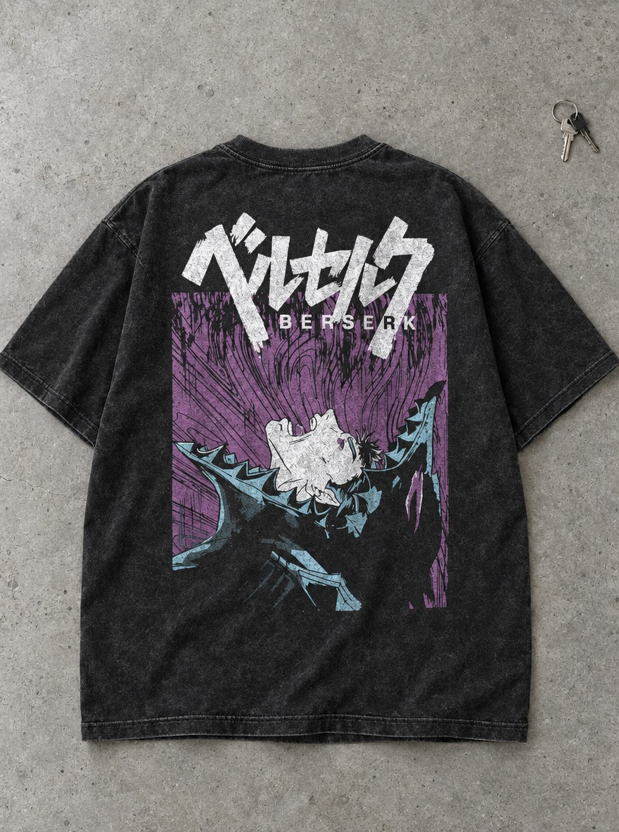Purple Berserker Panel – T-Shirt – flat-lay | Berserk