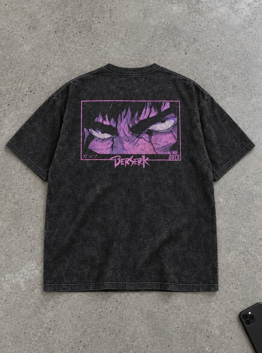 Purple Glare Guts – T-Shirt – flat-lay | Berserk