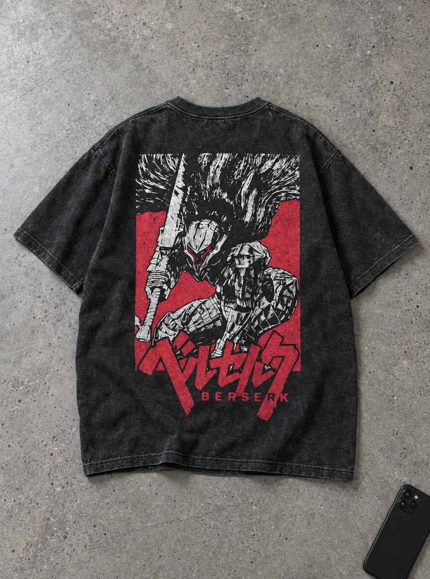 Red Panel Berserker – T-Shirt – flat-lay | Berserk