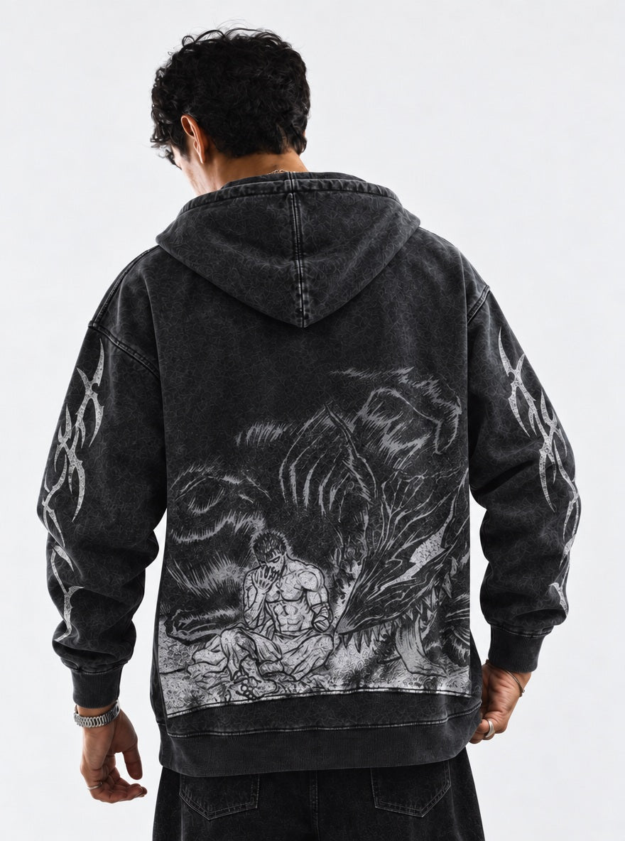 Guts and Beast – Hoodie – model shot | Berserk