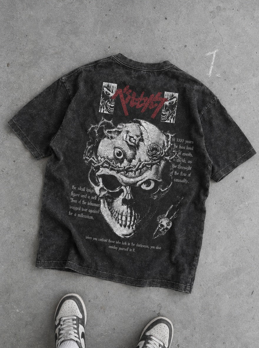 Skull Quote – T-Shirt – flat-lay | Berserk
