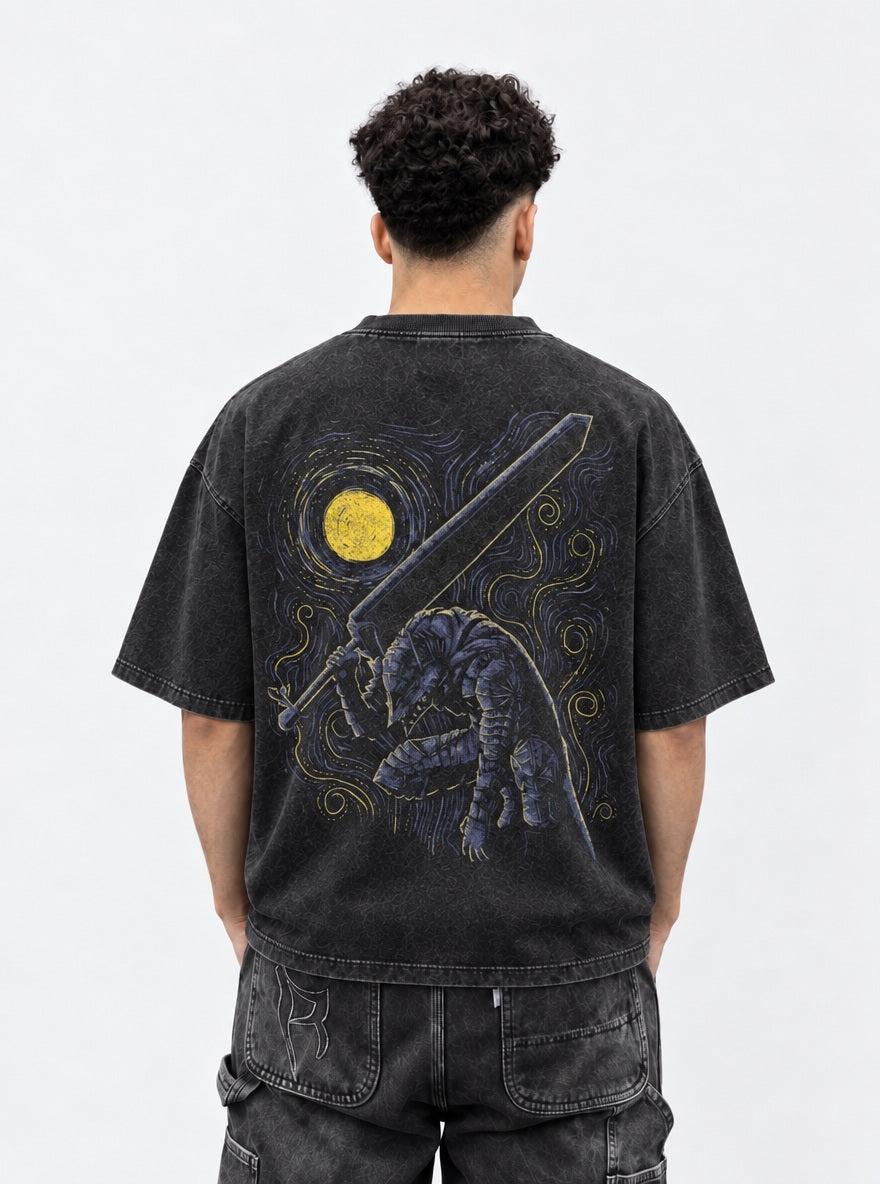 Starry Night Guts – T-Shirt – model shot | Berserk