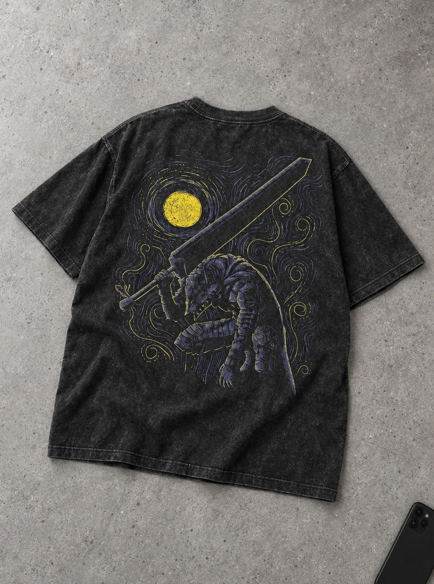 Starry Night Guts – T-Shirt – flat-lay | Berserk