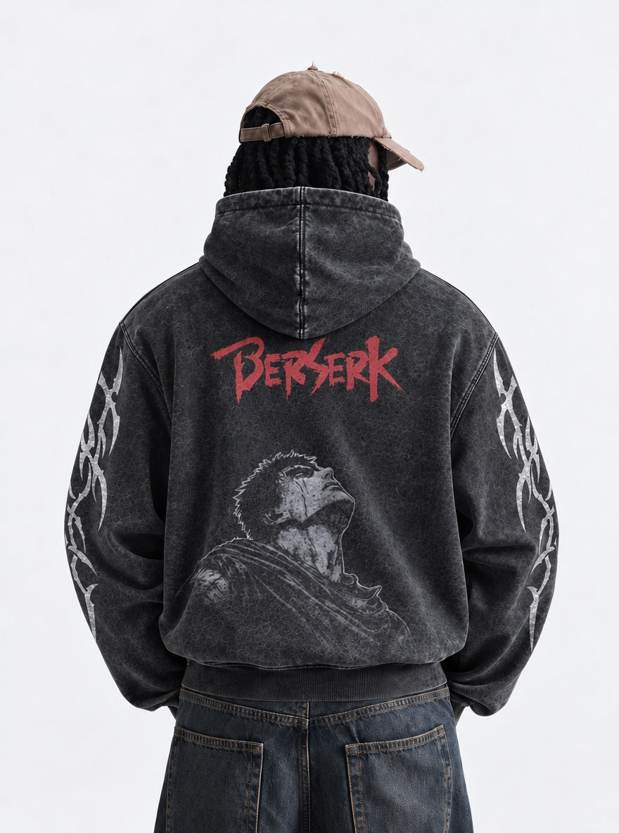 Skyward Guts – Hoodie – model shot | Berserk