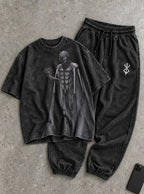 Berserker Armor Tee & Joggers Combo – Caped Femto – flat-lay | Berserk