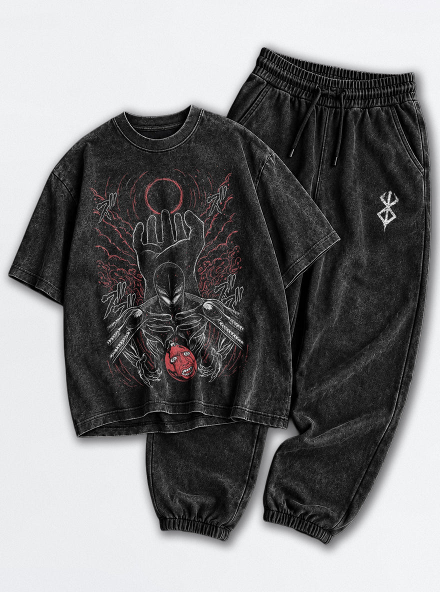 Black Tee & Joggers Combo – Femto Behelit – mockup | Berserk