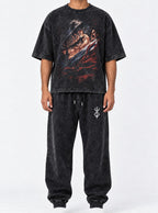 Black Tee & Joggers Combo – Guts Blade Glare – model shot | Berserk