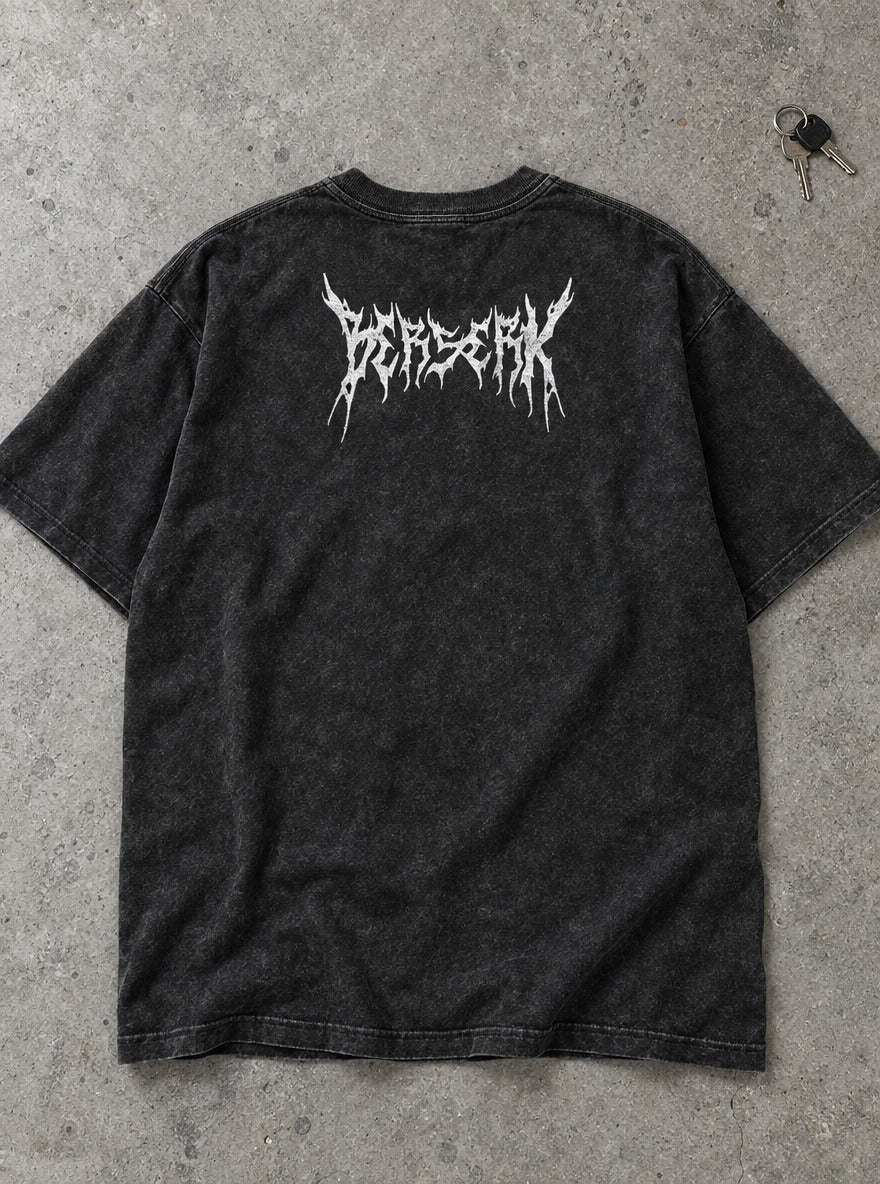 White Metal Logo – T-Shirt – flat-lay | Berserk