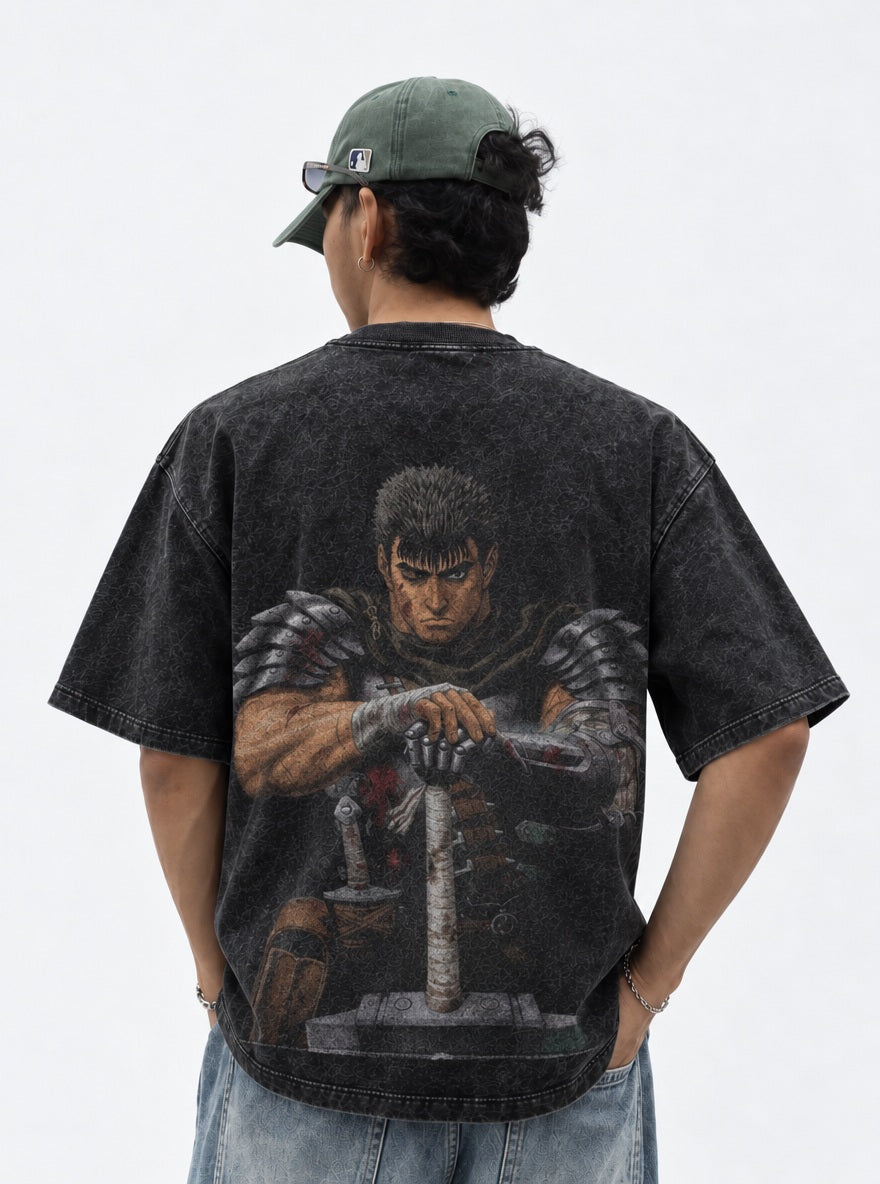 Guts Sword Vigil – T-Shirt – model shot | Berserk