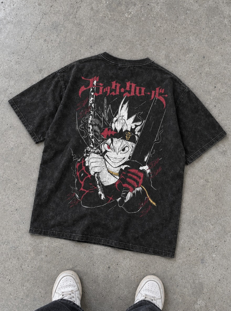 Asta Twin Swords – T-Shirt – flat-lay | Black Clover