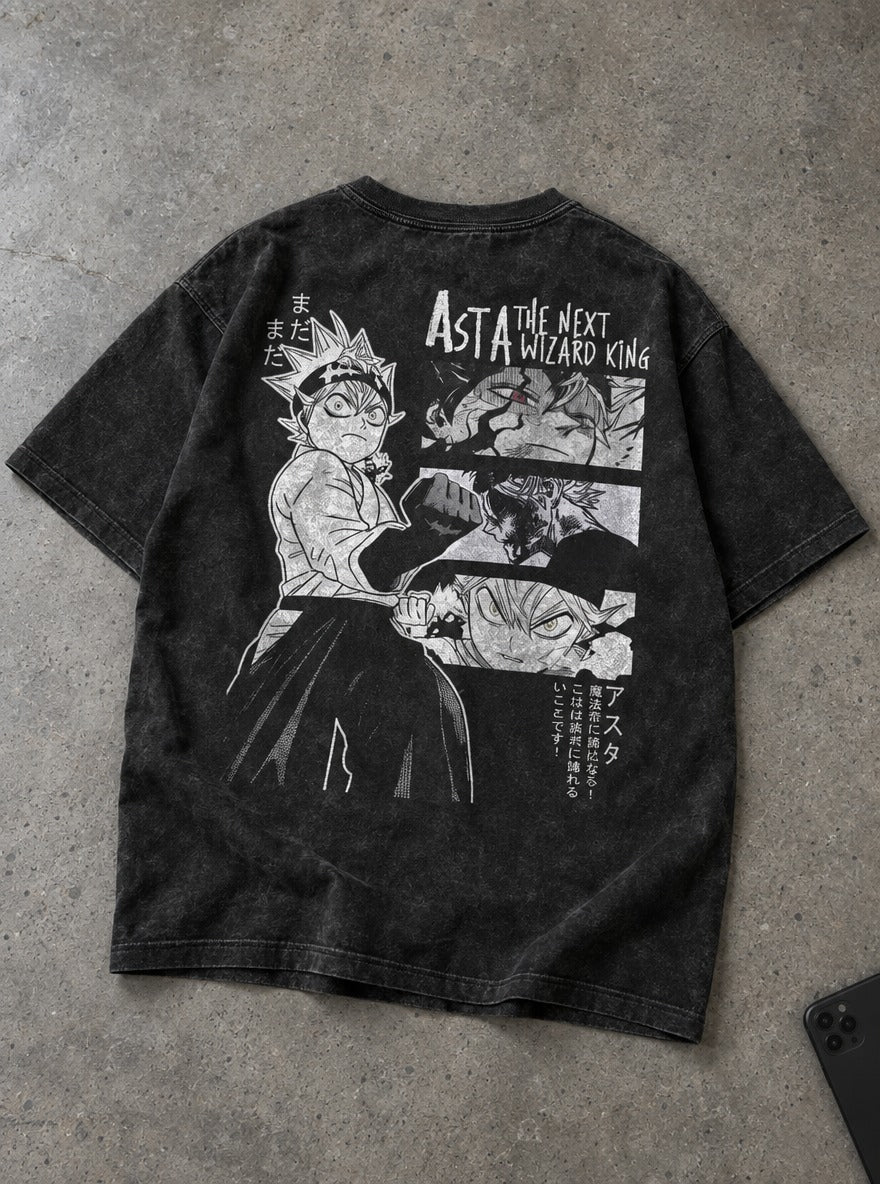 Asta Wizard King – T-Shirt – flat-lay | Black Clover