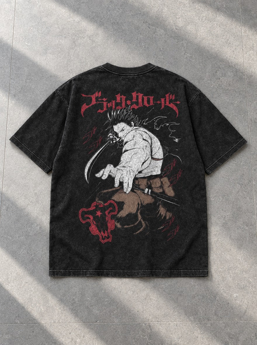 Yami Katana – T-Shirt – flat-lay | Black Clover