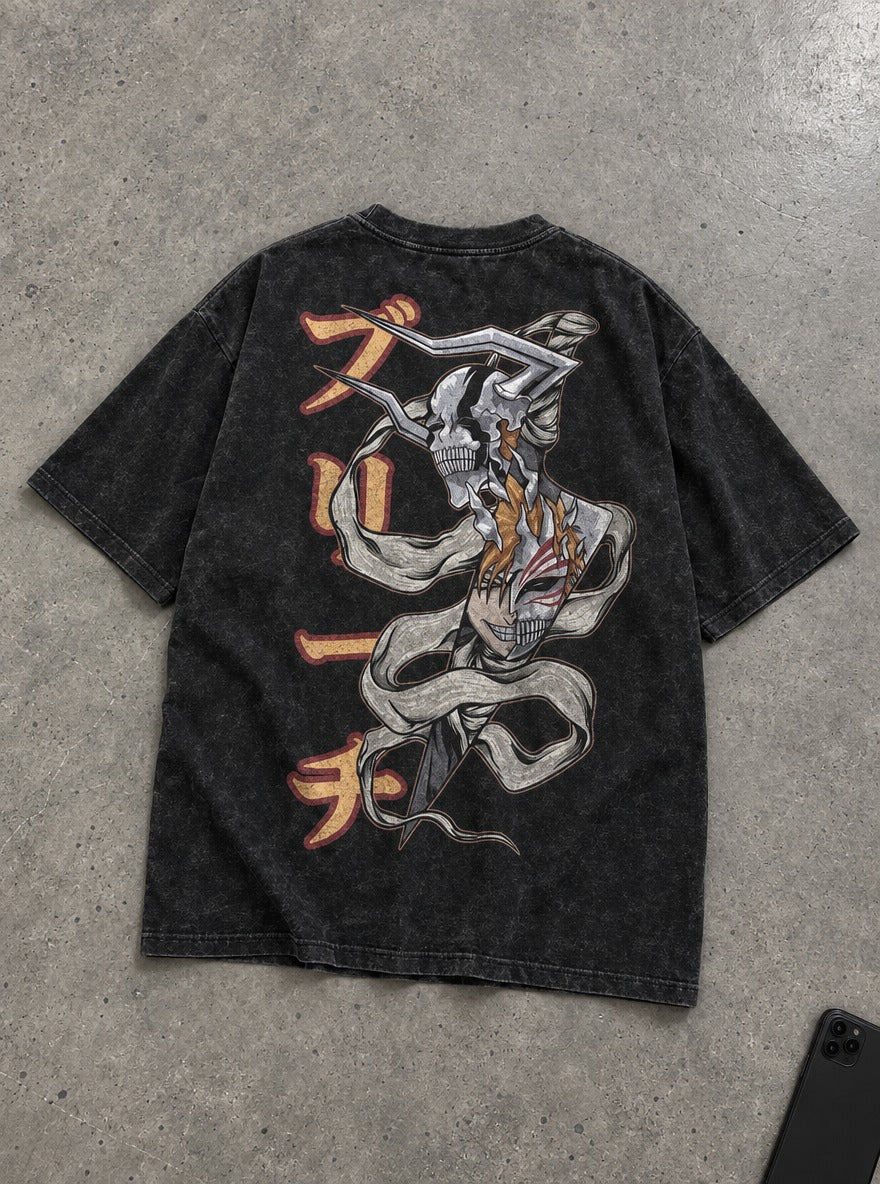 Ichigo Zangetsu Wrap – T-Shirt – flat-lay | Bleach