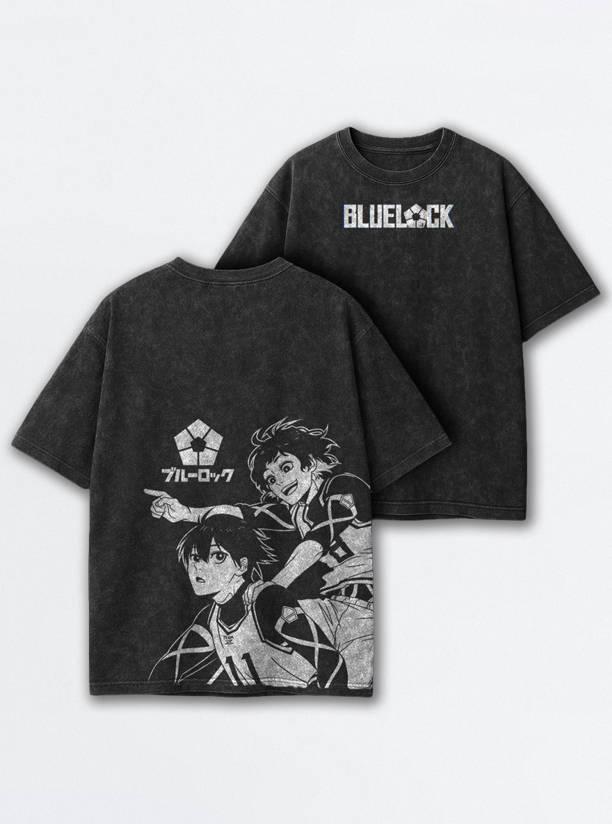 Dual Crest – T-Shirt – mockup | Blue Lock