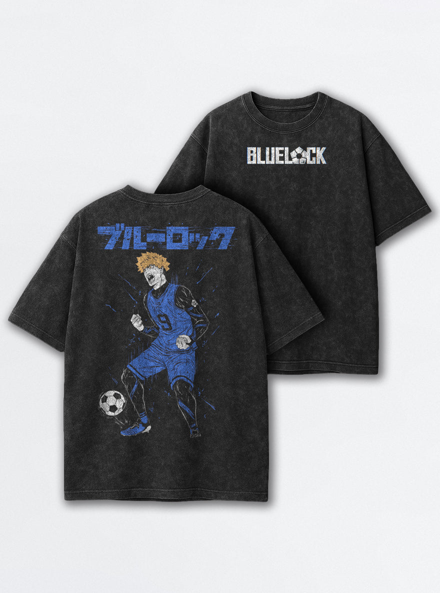 Fiery Nine – T-Shirt – mockup | Blue Lock