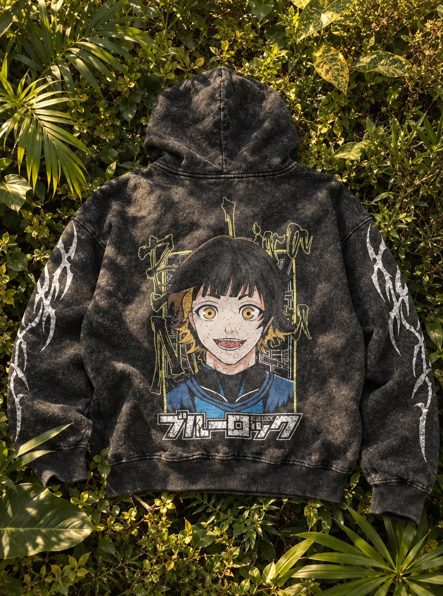Golden Streak – Hoodie – flat-lay | Blue Lock