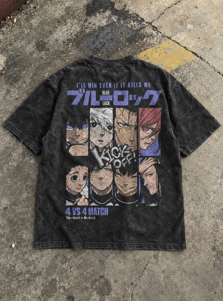 Graffiti Grid – T-Shirt – flat-lay | Blue Lock