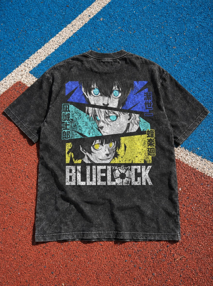 Manga Triad – T-Shirt – flat-lay | Blue Lock