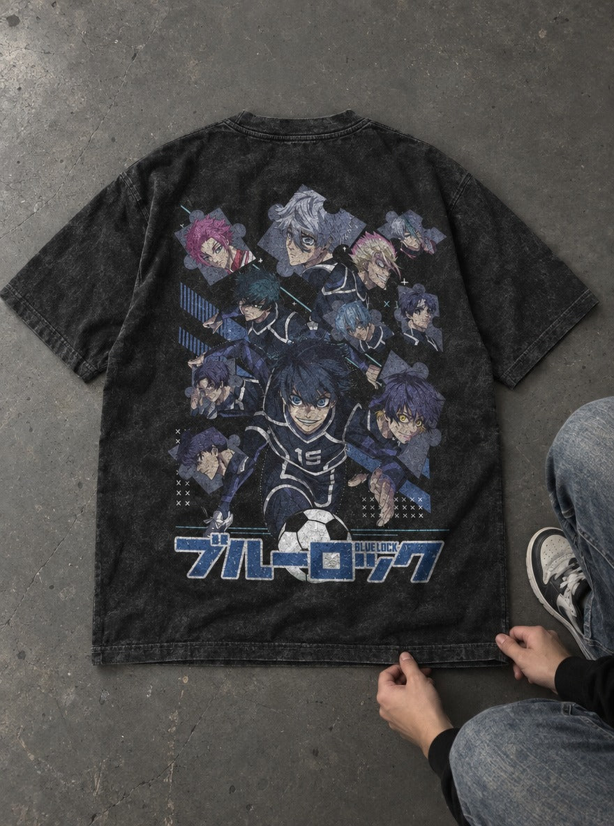 Puzzle Charge – T-Shirt – flat-lay | Blue Lock