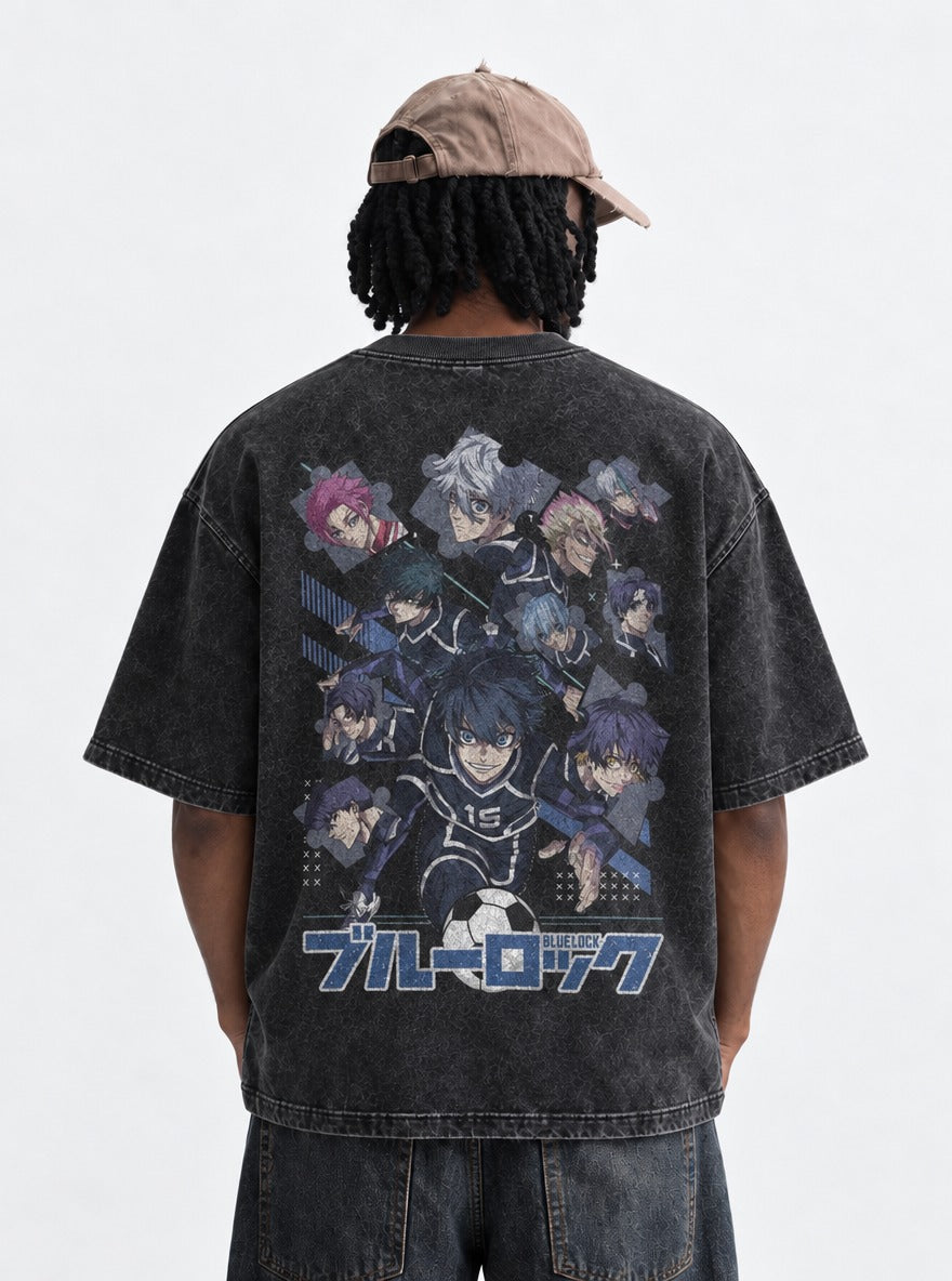 Puzzle Charge – T-Shirt – model shot | Blue Lock