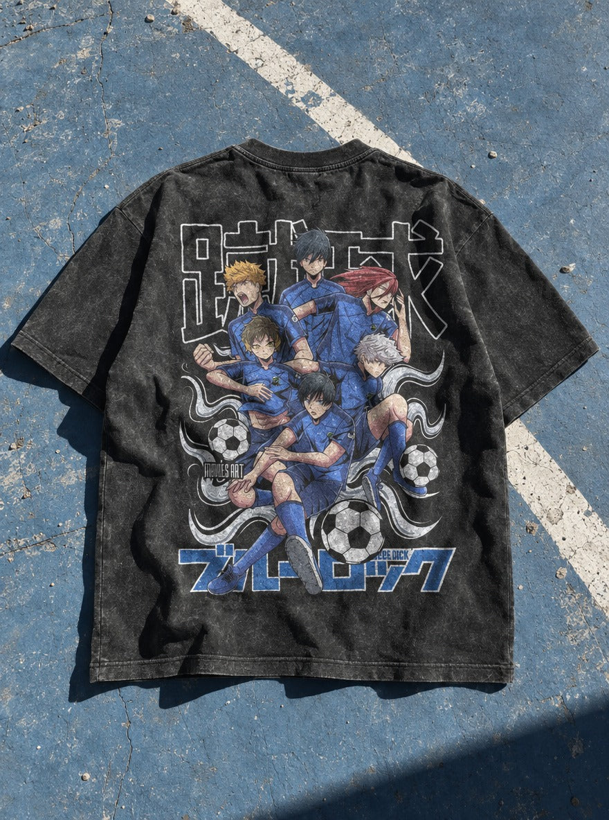 Six Strike – T-Shirt – flat-lay | Blue Lock