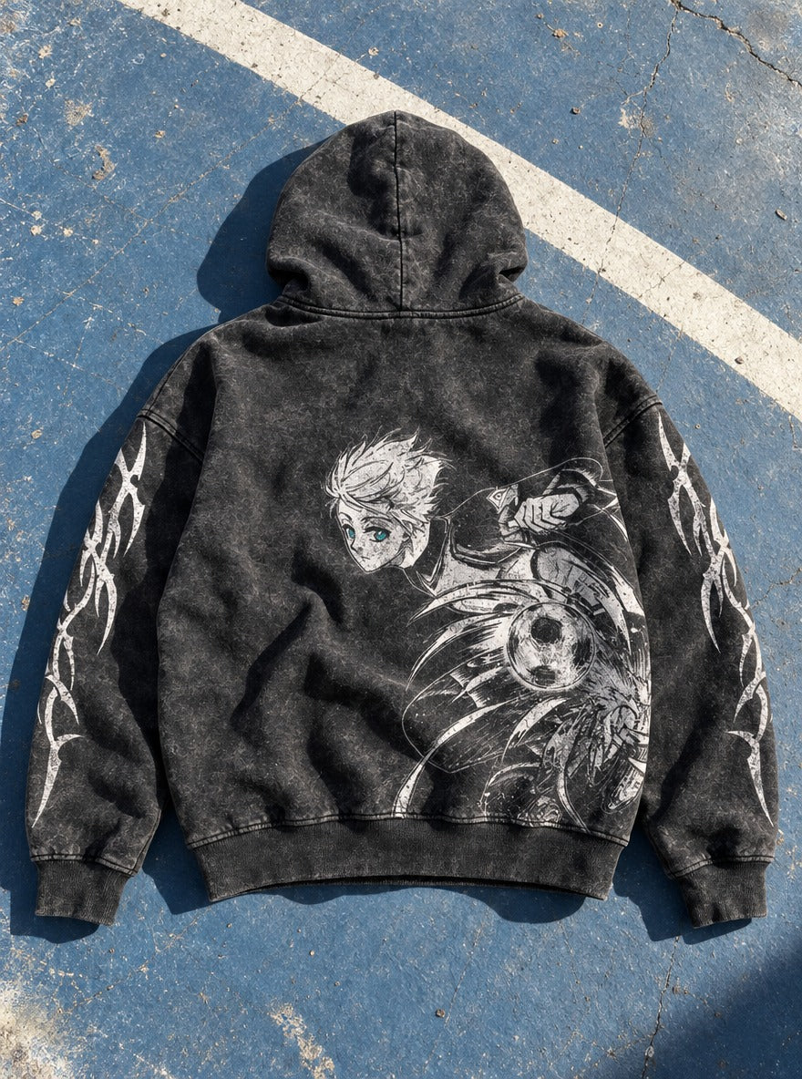Sky Bicycle – Hoodie – flat-lay | Blue Lock
