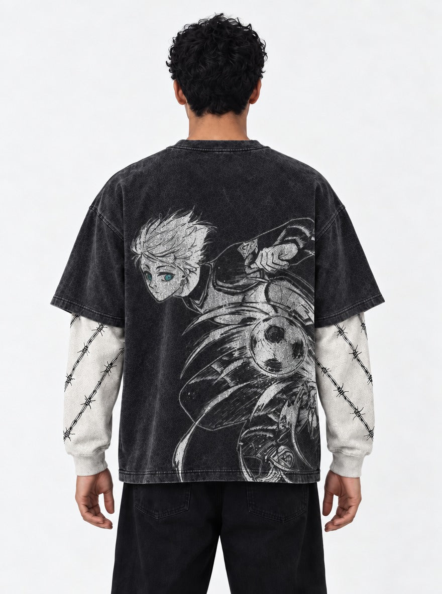 Sky Bicycle – Double Sleeves – model shot | Blue Lock
