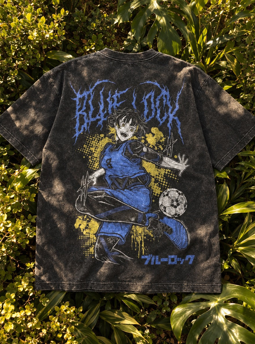 Splatter Kick – T-Shirt – flat-lay | Blue Lock