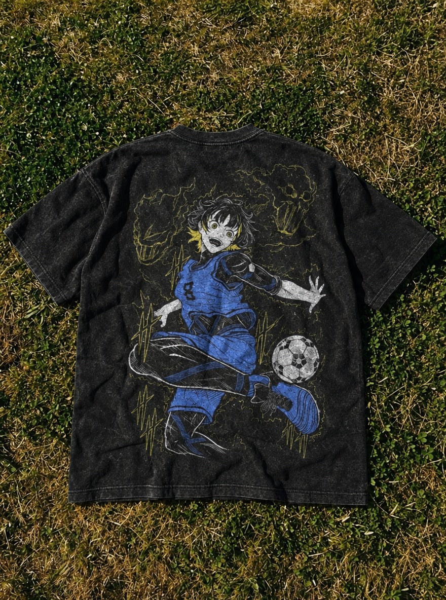 Yellow Flash – T-Shirt – flat-lay | Blue Lock