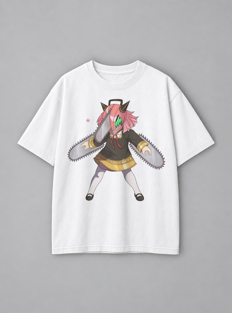 Chainsaw Anya – White Tee – mockup | Chainsaw Man