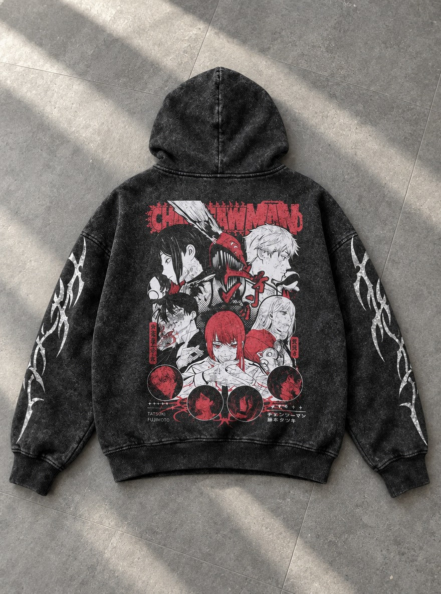 Devil Hunters – Hoodie – flat-lay | Chainsaw Man