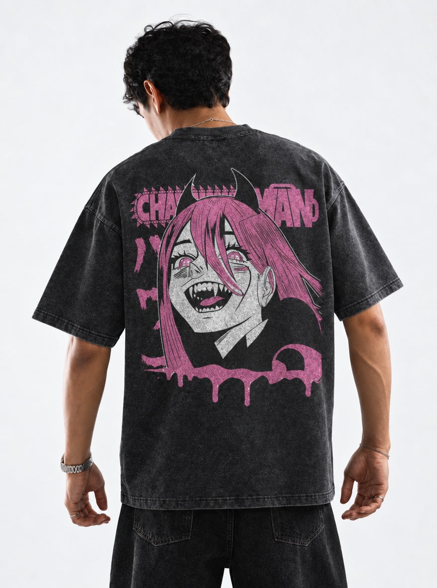 Power Fangs – T-Shirt – model shot | Chainsaw Man