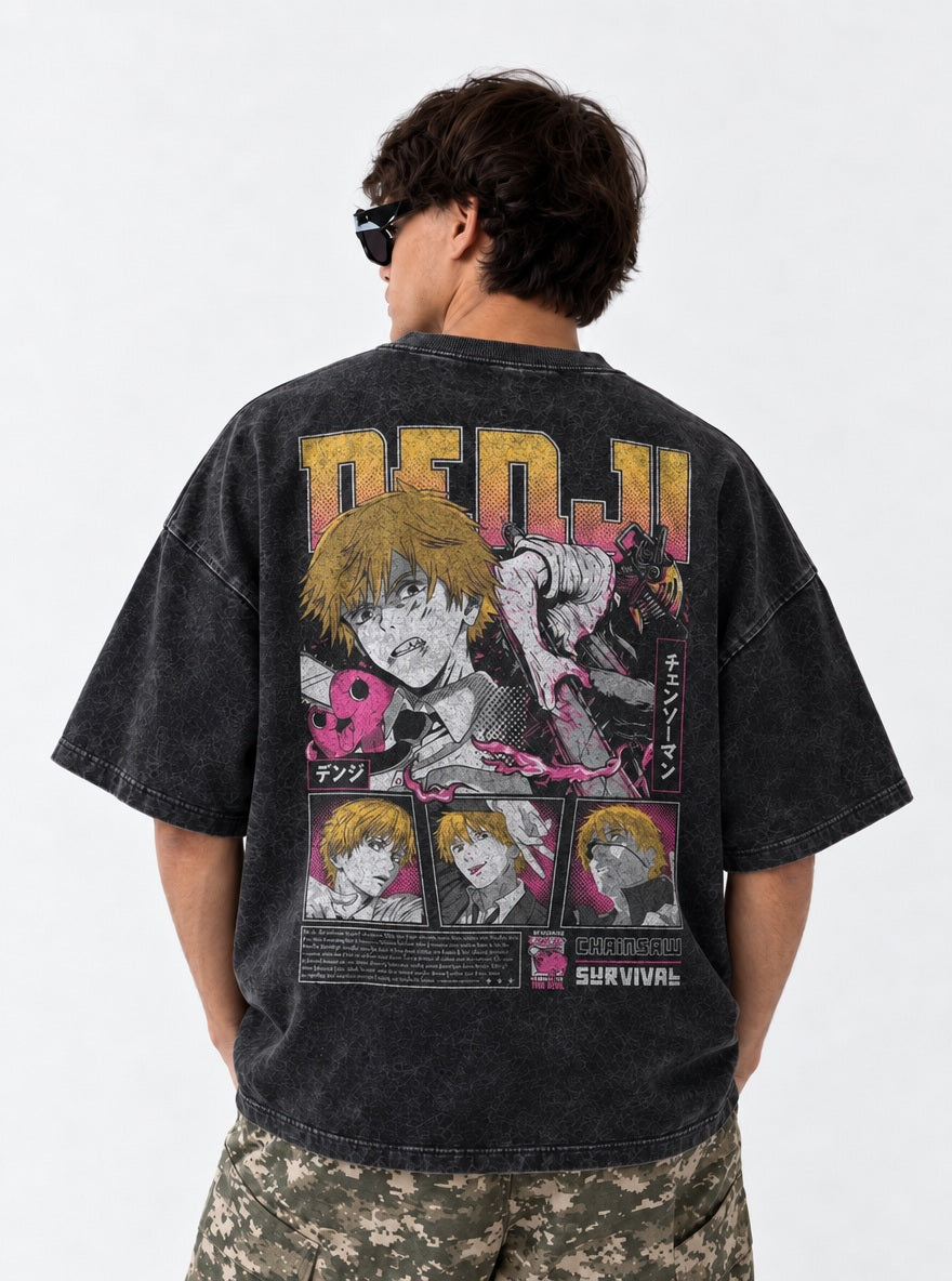 Denji Survival – T-Shirt – model shot | Chainsaw Man