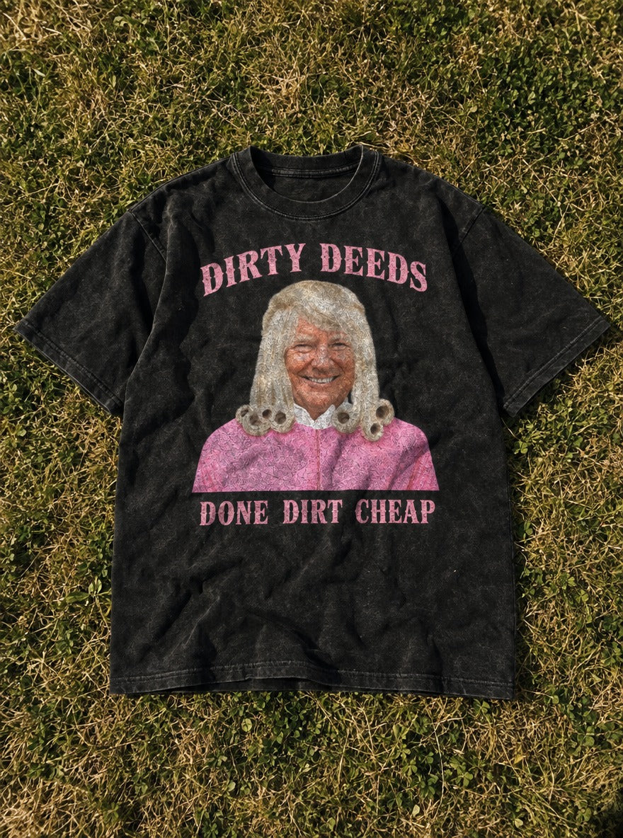 D4C – Black Acid Wash Tee – flat-lay | Meme Tees