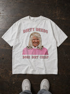 D4C – White Tee – flat-lay | Meme Tees