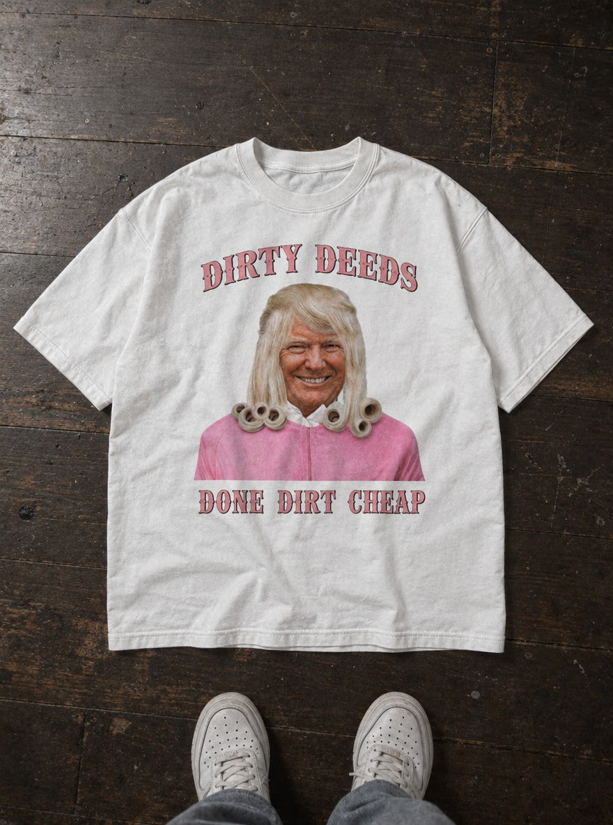 D4C – White Tee – flat-lay | Meme Tees