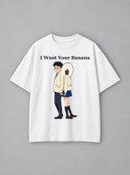 I Want Your Banana – White Tee – mockup | Dandadan