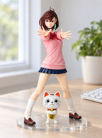 Momo & Lucky Cat Figure – on a desk | Dandadan