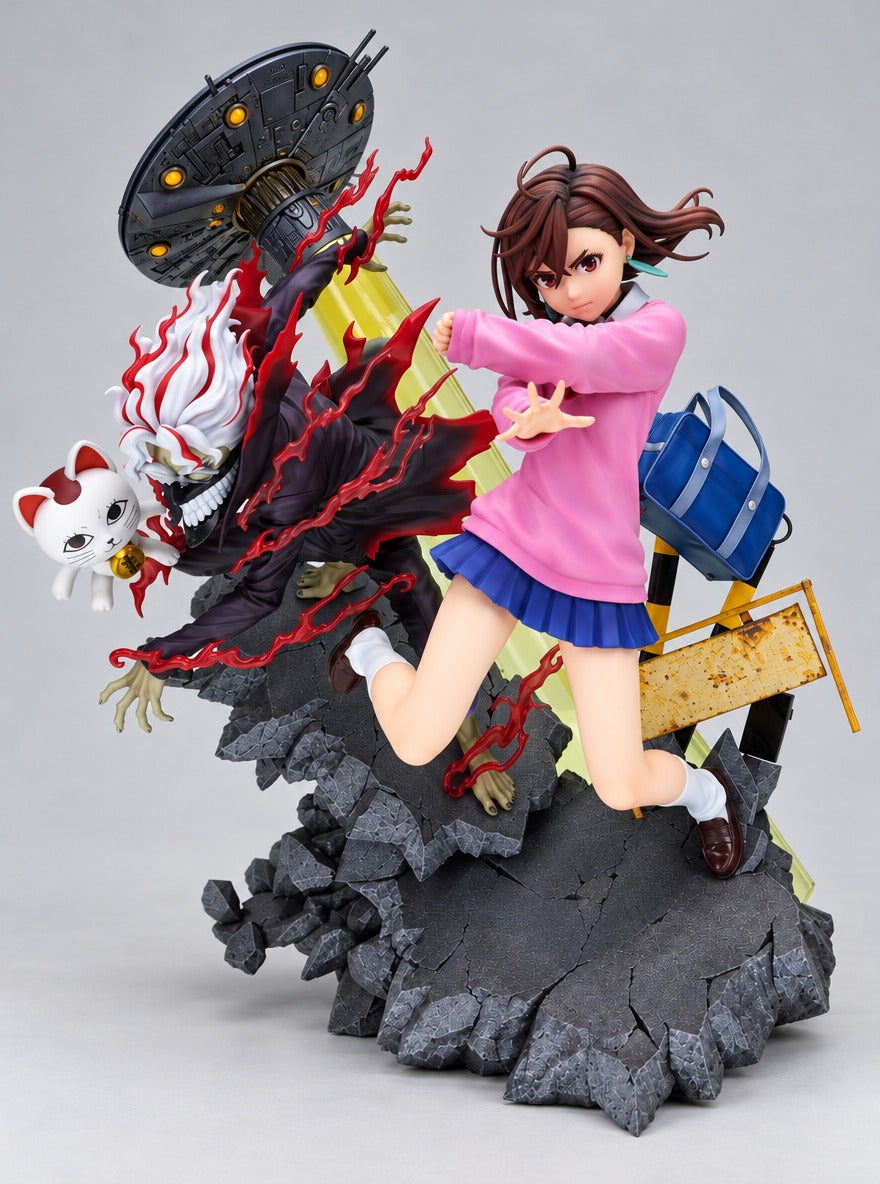 Momo & Okarun Battle Diorama Figure – right view | Dandadan