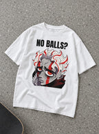 No Balls – White Tee – flat-lay | Dandadan
