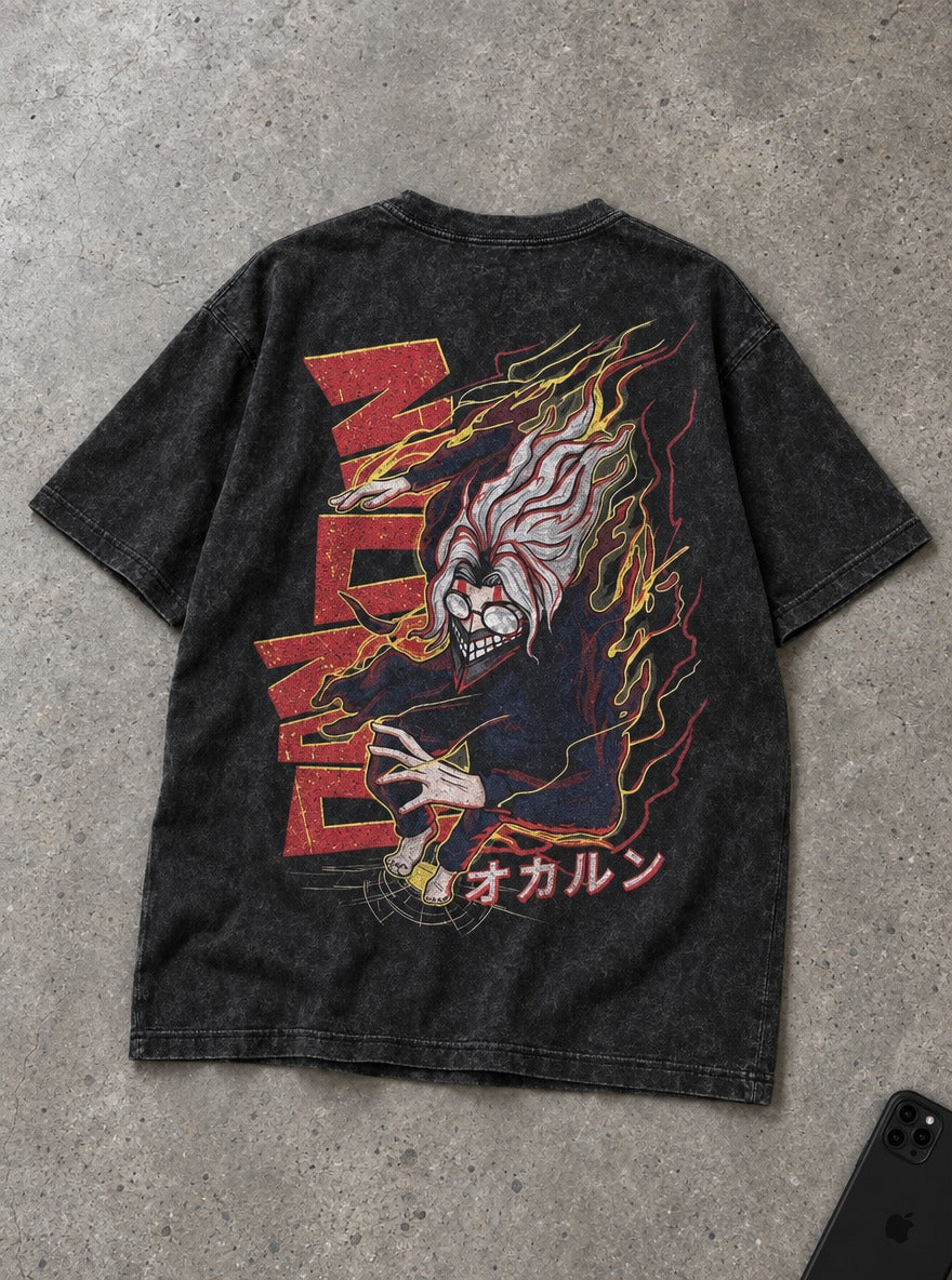 Okarun Lightning – T-Shirt – flat-lay | Dandadan