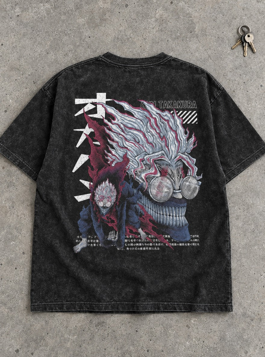 Okarun Unleashed – T-Shirt – flat-lay | Dandadan